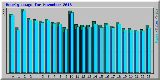 Hourly usage for November 2013