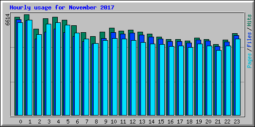 Hourly usage for November 2017