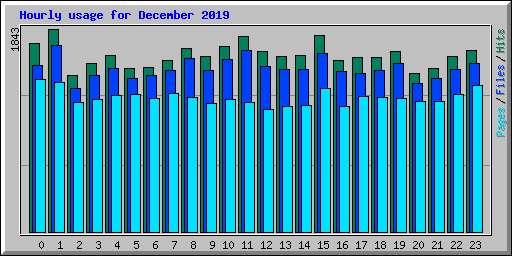 Hourly usage for December 2019