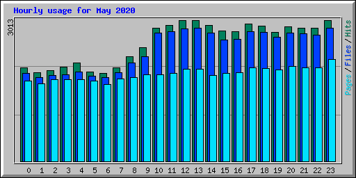 Hourly usage for May 2020
