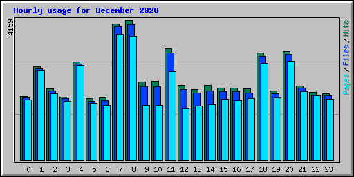 Hourly usage for December 2020