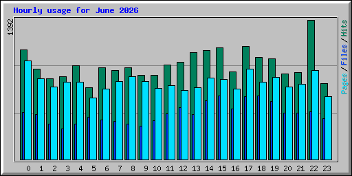 Hourly usage for June 2026